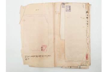 朝鮮・支那　葉書・封筒・菊切手を含む見本(みほん)帳などまとめてセット　(R-088029)