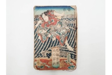 木版画　合巻(合本)　「雪梅芳譚犬の草紙(八犬伝犬の草紙)」　1編から37編・41編から55編　合計104巻(104冊)セット　(R-088031)