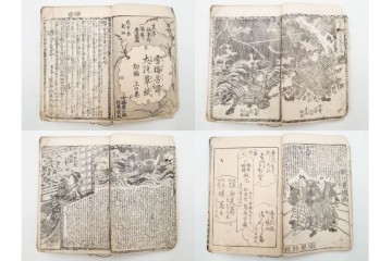 木版画　合巻(合本)　「雪梅芳譚犬の草紙(八犬伝犬の草紙)」　1編から37編・41編から55編　合計104巻(104冊)セット　(R-088031)