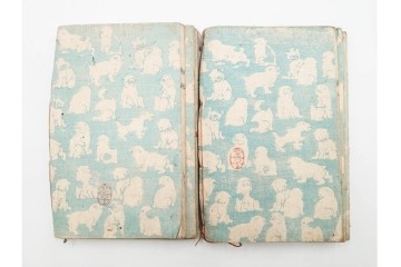 木版画　合巻(合本)　「雪梅芳譚犬の草紙(八犬伝犬の草紙)」　1編から37編・41編から55編　合計104巻(104冊)セット　(R-088031)