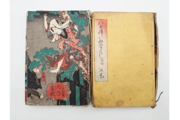 木版画　合巻(合本)　「雪梅芳譚犬の草紙(八犬伝犬の草紙)」　1編から37編・41編から55編　合計104巻(104冊)セット　(R-088031)