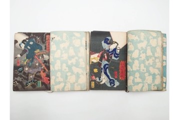 木版画　合巻(合本)　「雪梅芳譚犬の草紙(八犬伝犬の草紙)」　1編から37編・41編から55編　合計104巻(104冊)セット　(R-088031)