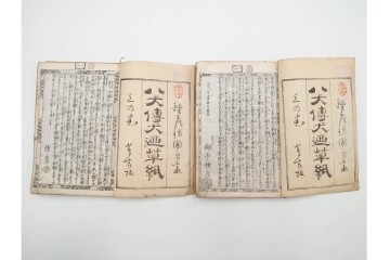 木版画　合巻(合本)　「雪梅芳譚犬の草紙(八犬伝犬の草紙)」　1編から37編・41編から55編　合計104巻(104冊)セット　(R-088031)