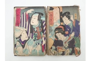 木版画　合巻(合本)　「雪梅芳譚犬の草紙(八犬伝犬の草紙)」　1編から37編・41編から55編　合計104巻(104冊)セット　(R-088031)