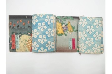 木版画　合巻(合本)　「雪梅芳譚犬の草紙(八犬伝犬の草紙)」　1編から37編・41編から55編　合計104巻(104冊)セット　(R-088031)