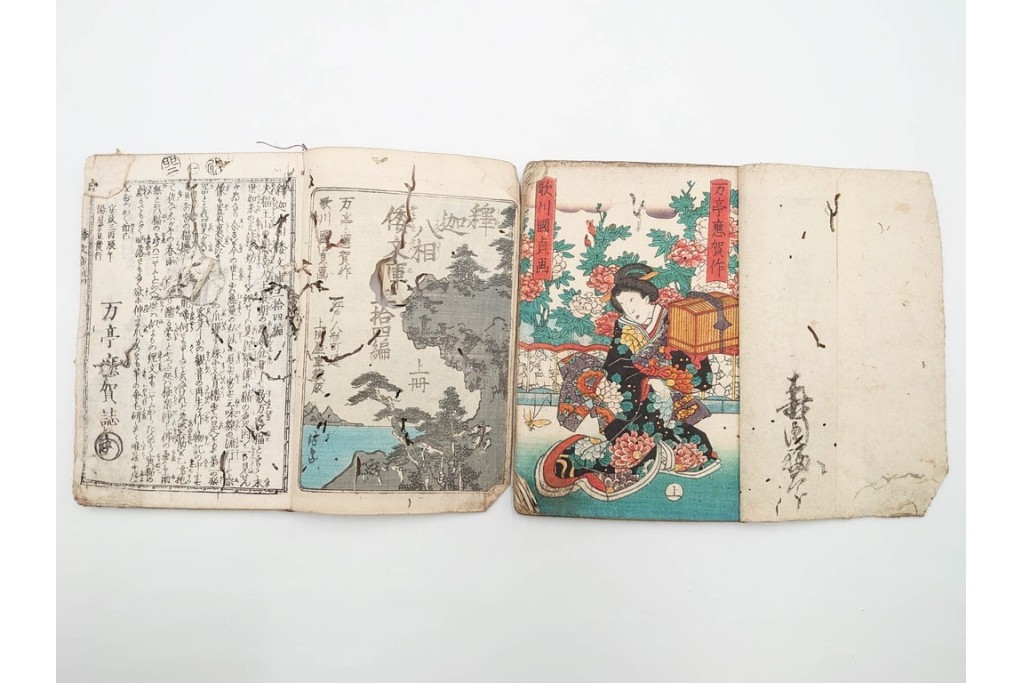 合巻(合本)　「釈迦八相倭文庫」　1編から52編　合計110巻(110冊)セット　(R-088032)