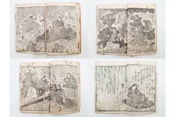 合巻(合本)　「釈迦八相倭文庫」　1編から52編　合計110巻(110冊)セット　(R-088032)