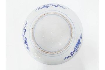 明治　伊万里　印判・図変わり　直径約41cm(1尺4寸)　魚文の大皿　(R-088033)