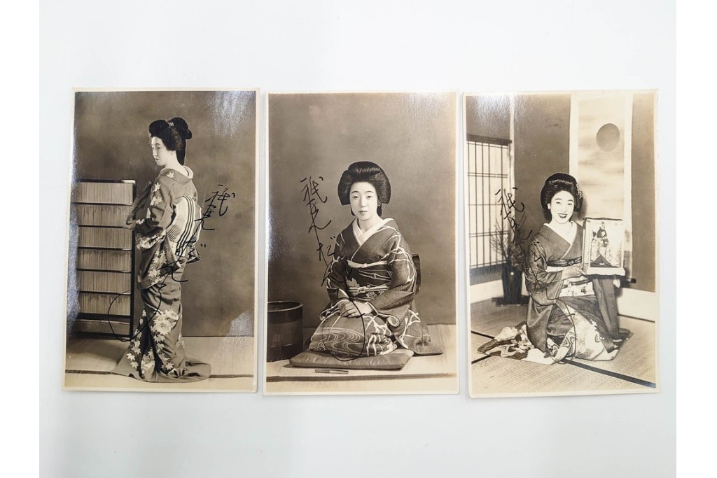 戦前　サイン入り　女優・舞妓・俳優のブロマイド148枚セット　(R-088037)