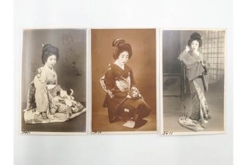 戦前　サイン入り　女優・舞妓・俳優のブロマイド148枚セット　(R-088037)