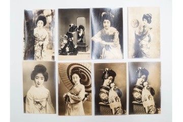 戦前　サイン入り　女優・舞妓・俳優のブロマイド148枚セット　(R-088037)