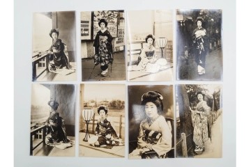 戦前　サイン入り　女優・舞妓・俳優のブロマイド148枚セット　(R-088037)