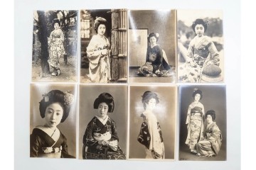戦前　サイン入り　女優・舞妓・俳優のブロマイド148枚セット　(R-088037)