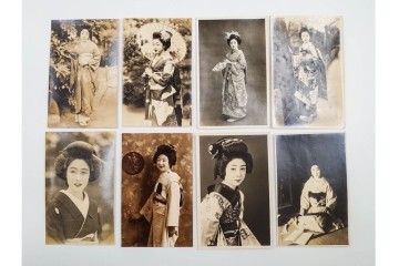 戦前　サイン入り　女優・舞妓・俳優のブロマイド148枚セット　(R-088037)
