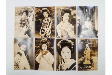 戦前　サイン入り　女優・舞妓・俳優のブロマイド148枚セット　(R-088037)