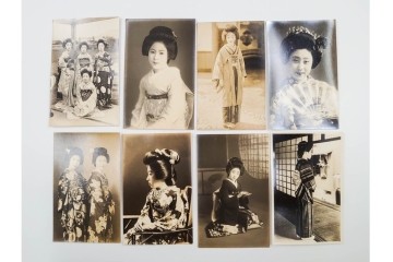 戦前　サイン入り　女優・舞妓・俳優のブロマイド148枚セット　(R-088037)