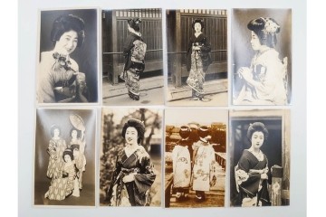 戦前　サイン入り　女優・舞妓・俳優のブロマイド148枚セット　(R-088037)