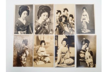 戦前　サイン入り　女優・舞妓・俳優のブロマイド148枚セット　(R-088037)