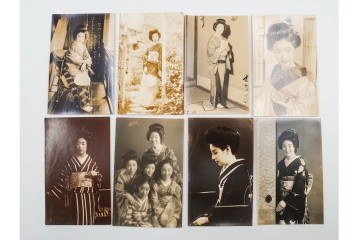 戦前　サイン入り　女優・舞妓・俳優のブロマイド134枚セット　(R-088038)