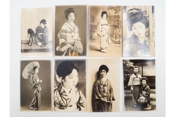 戦前　サイン入り　女優・舞妓・俳優のブロマイド134枚セット　(R-088038)