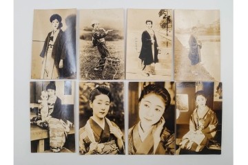 戦前　サイン入り　女優・舞妓・俳優のブロマイド134枚セット　(R-088038)