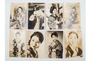 戦前　サイン入り　女優・舞妓・俳優のブロマイド134枚セット　(R-088038)