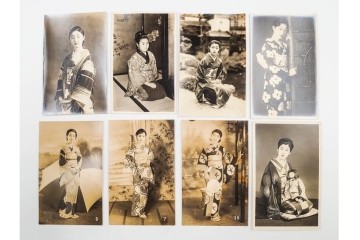 戦前　サイン入り　女優・舞妓・俳優のブロマイド134枚セット　(R-088038)