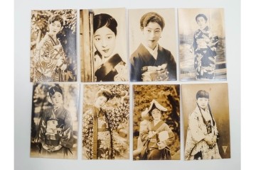 戦前　サイン入り　女優・舞妓・俳優のブロマイド134枚セット　(R-088038)