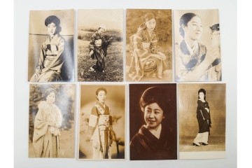 戦前　サイン入り　女優・舞妓・俳優のブロマイド134枚セット　(R-088038)