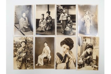 戦前　サイン入り　女優・舞妓・俳優のブロマイド134枚セット　(R-088038)