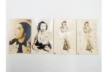 戦前　サイン入り　女優・役者・俳優のブロマイド138枚セット　(R-088039)
