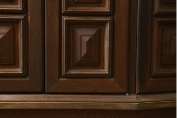 アメリカヴィンテージ　大理石トップの重厚なサイドボード　(R-088040)