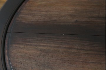 中国アンティーク　中国古玩　花梨(カリン)材　東洋美術様式の彫刻装飾が施された入れ子式スツール付き円卓　(R-088041)