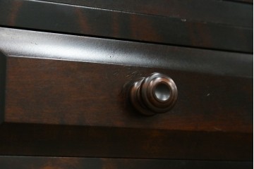 中古　北海道民芸家具　HM160K　たっぷりの収納力がうれしい引き出し5杯付きの食器棚　(R-088047)