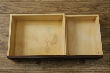 《天板取り付け加工費込み》　中古　北海道民芸家具　HM160K　クラシカルな佇まいが魅力の引き出し5杯付きキャビネット　(R-088049)
