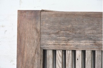 アンティーク建具　明治から大正期　欅(ケヤキ)材　力強い木目が魅力の格子蔵戸1枚　(R-088051)