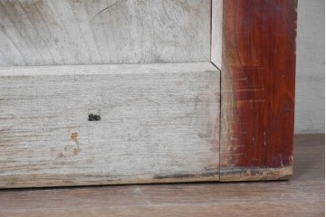 アンティーク建具　明治から大正期　欅(ケヤキ)材　力強い木目が魅力の格子蔵戸1枚　(R-088051)