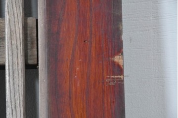 アンティーク建具　明治から大正期　欅(ケヤキ)材　力強い木目が魅力の格子蔵戸1枚　(R-088051)