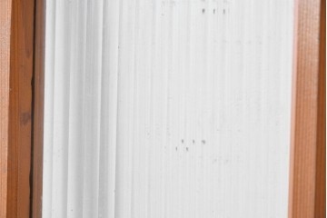 ヴィンテージ建具　昭和中期　モールガラス入りのレトロなガラス戸1枚　(R-088057)