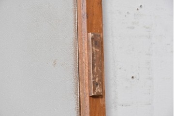 ヴィンテージ建具　昭和中期　モールガラス入りのレトロなガラス戸1枚　(R-088057)