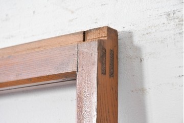 ヴィンテージ建具　昭和中期　モールガラス入りのレトロなガラス戸1枚　(R-088057)