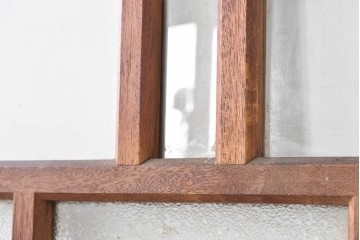 ヴィンテージ建具　昭和中期　古き良き趣を感じる大正ロマンデザインのガラス戸4枚セット　(R-088060)