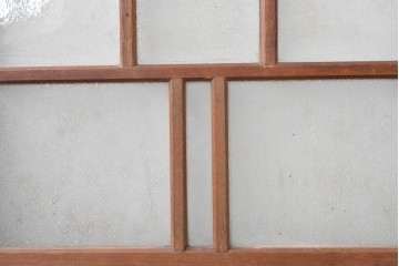 ヴィンテージ建具　昭和中期　古き良き趣を感じる大正ロマンデザインのガラス戸4枚セット　(R-088060)