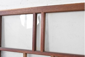ヴィンテージ建具　昭和中期　古き良き趣を感じる大正ロマンデザインのガラス戸4枚セット　(R-088060)