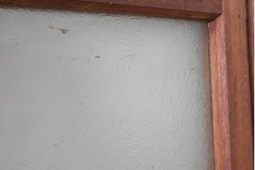 ヴィンテージ建具　昭和中期　古き良き趣を感じる大正ロマンデザインのガラス戸4枚セット　(R-088060)