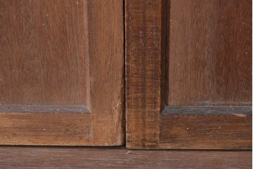 ヴィンテージ建具　昭和中期　古き良き趣を感じる大正ロマンデザインのガラス戸4枚セット　(R-088060)