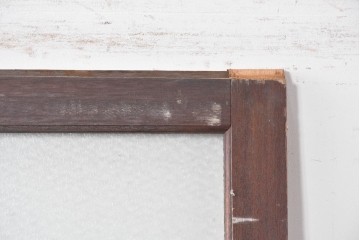 ヴィンテージ建具　昭和中期　腰板欅(ケヤキ)材　味わい深い欅材の木目が魅力のガラス戸1枚　(R-088061)