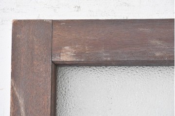 アンティーク建具　昭和初期　腰板欅(ケヤキ)材　ダイヤガラス入りの木製ドア1枚　(R-088062)