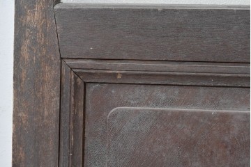 アンティーク建具　昭和初期　腰板欅(ケヤキ)材　ダイヤガラス入りの木製ドア1枚　(R-088062)