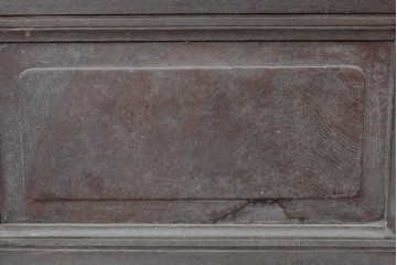 アンティーク建具　昭和初期　腰板欅(ケヤキ)材　ダイヤガラス入りの木製ドア1枚　(R-088062)